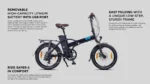 NCM London Folding E-Bike - 250w - 36v 15ah 540wh Battery - Size 20" (Matt Black)